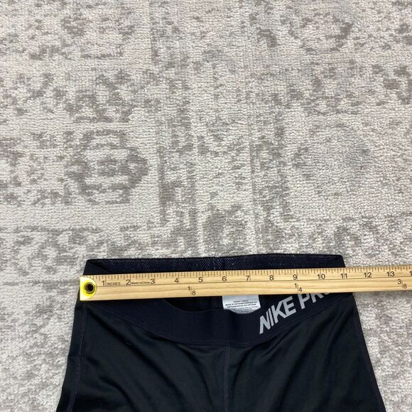 Nike Pro Leggings Black Logo Dri Fit Athletic Leggings Girls 616470 Size XL - Picture 3 of 6